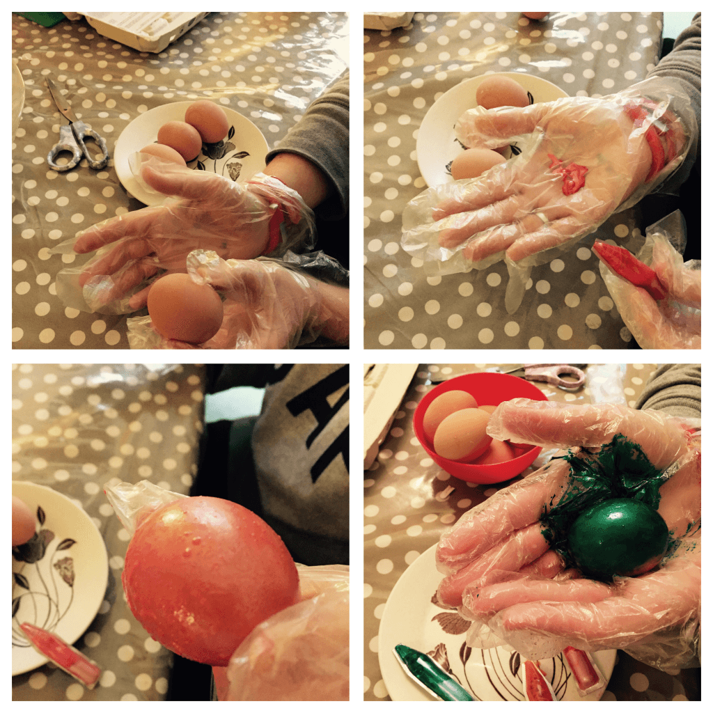 colouring eggs for easter