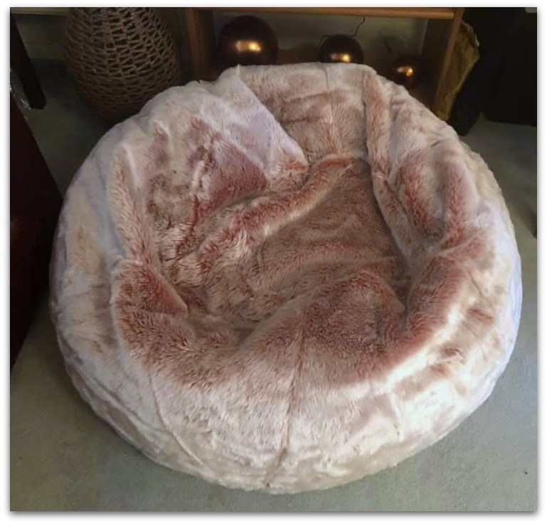 Ping faux fur large plush bean bag