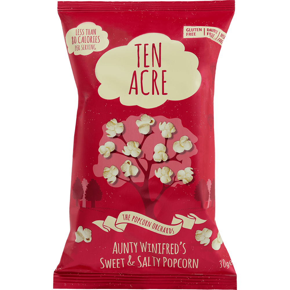 crisps and popcorn from