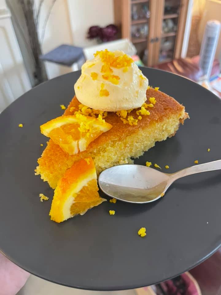  orange blossom polenta cake