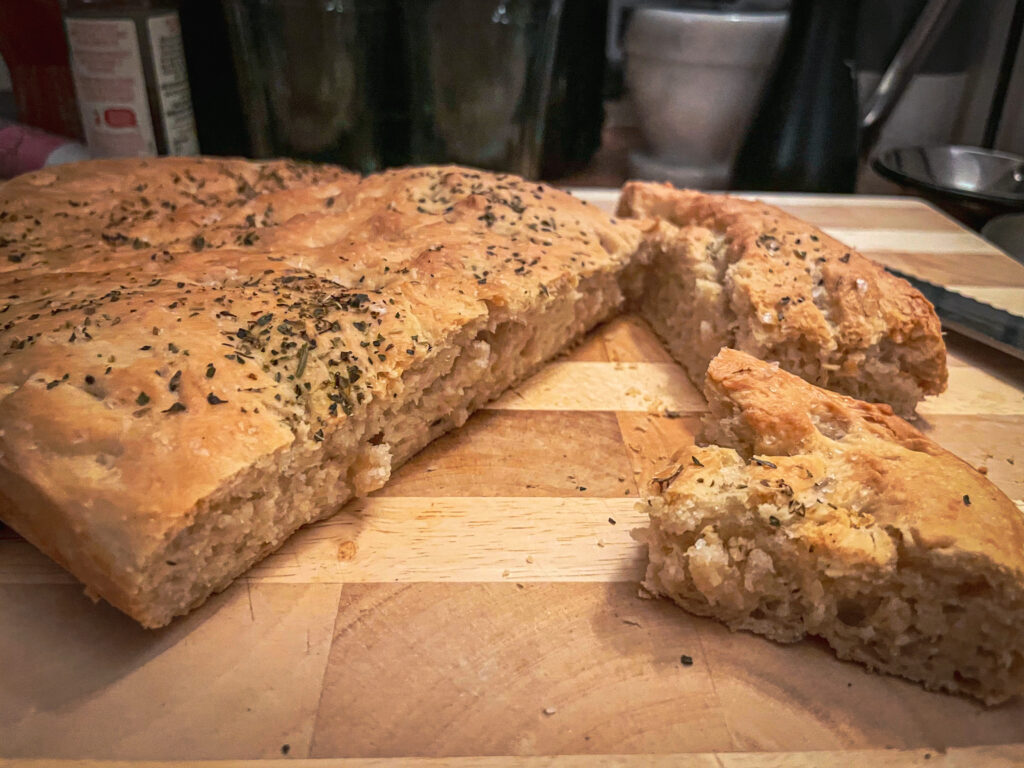 homemade focaccia bread